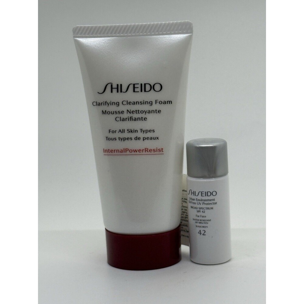 Shiseido Essential Urban Environment 50mL SPF42, Clarifying Cleansing 7mL 2Pc